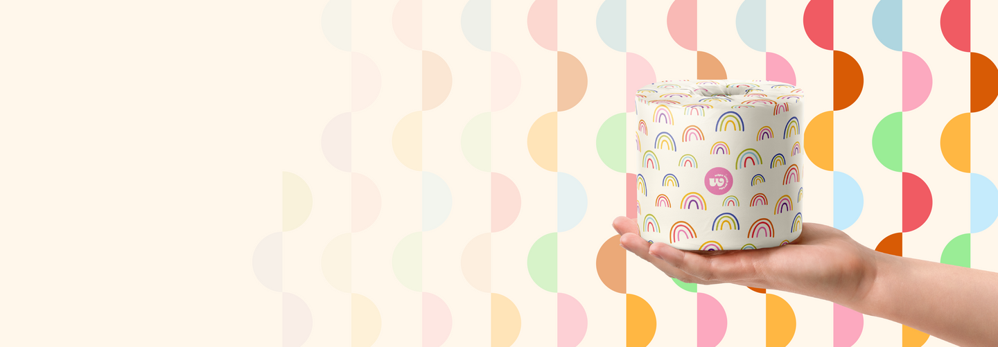 Eco-friendly toilet paper order from a smaller UK brand; Design-led Wipe With Pride toilet rolls ready for UK delivery