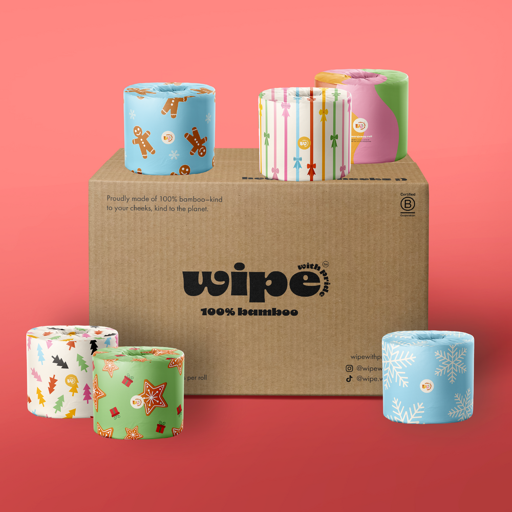 100% Bamboo Toilet Paper - Christmas