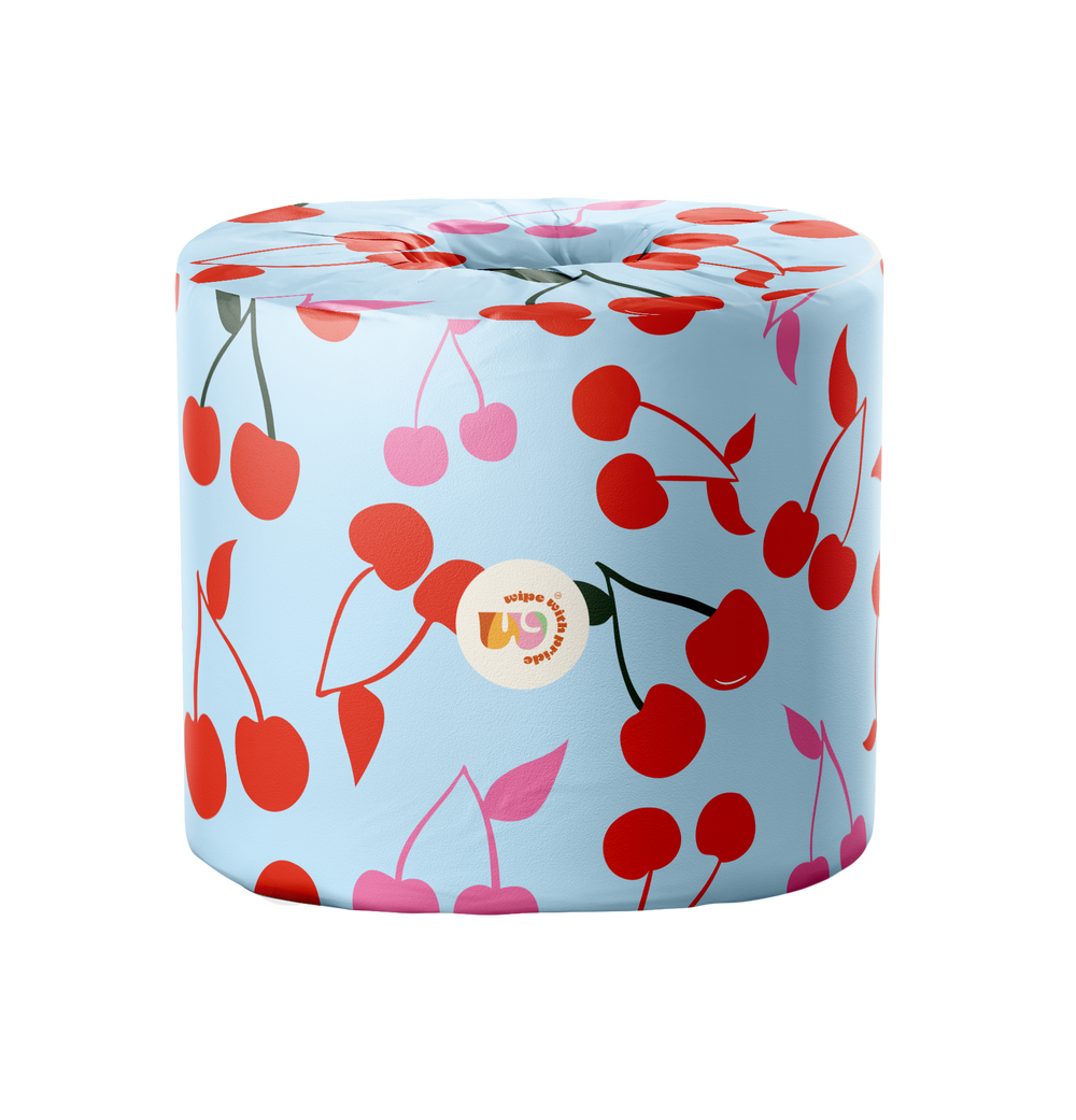 Stylish bamboo toilet paper roll with funky packaging