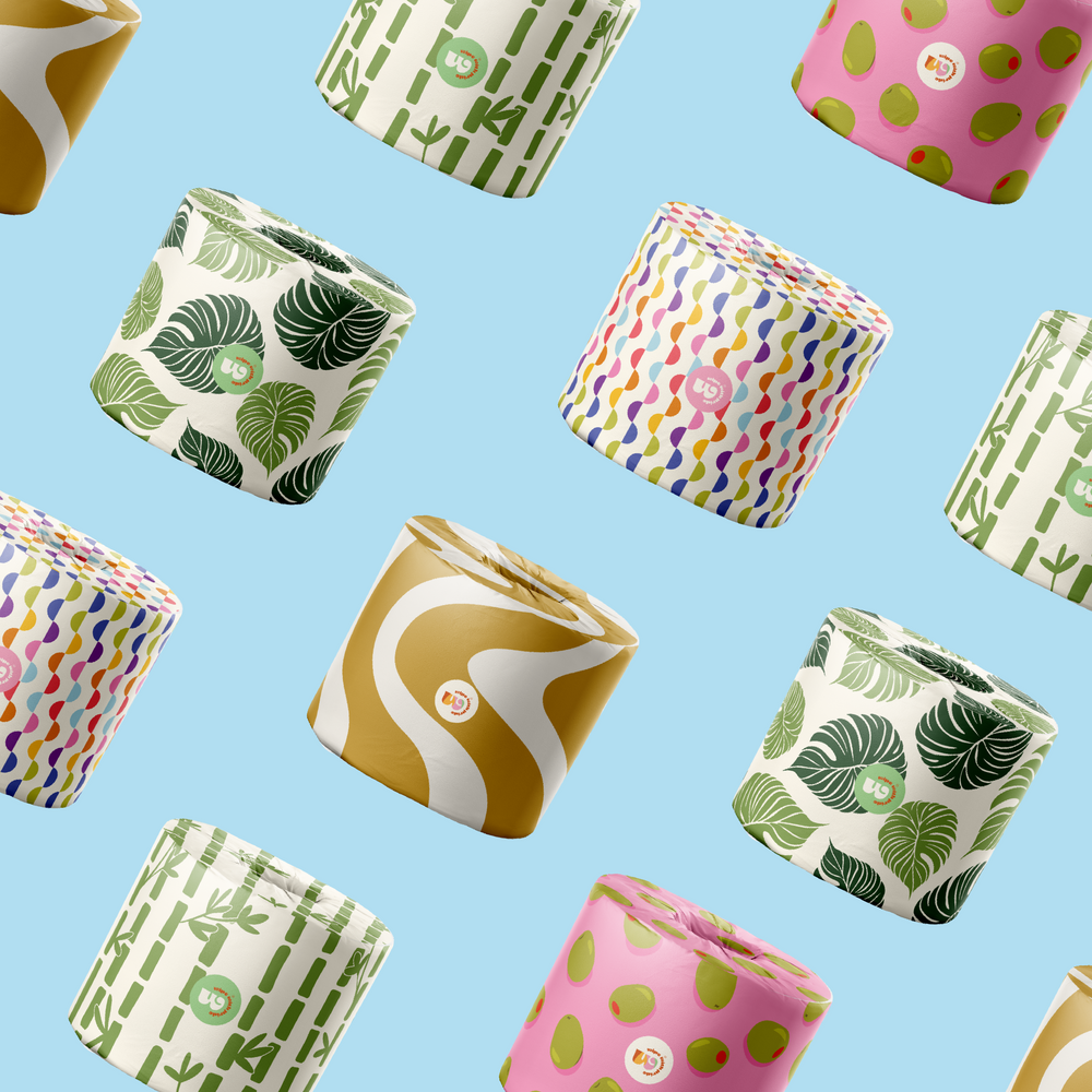 Eco-friendly biodegradable bamboo toilet paper roll