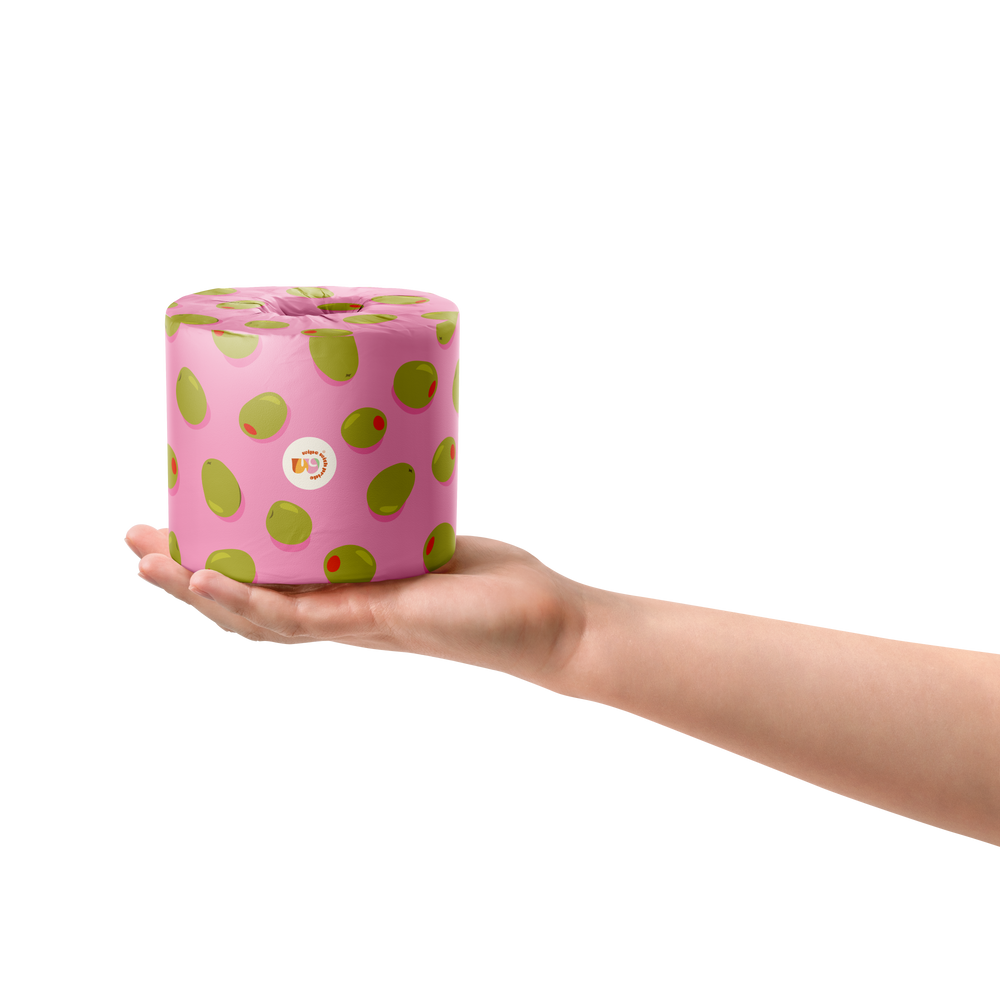 Stylish bamboo toilet paper roll with funky packaging