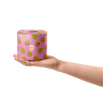 Stylish bamboo toilet paper roll with funky packaging