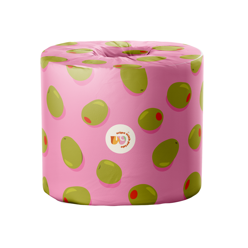 Stylish bamboo toilet paper roll with funky packaging